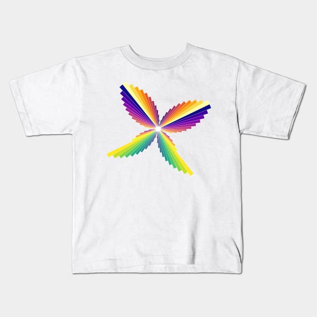 Aurora Butterfly | Flying Wings Bar Charts White Kids T-Shirt by aRtVerse